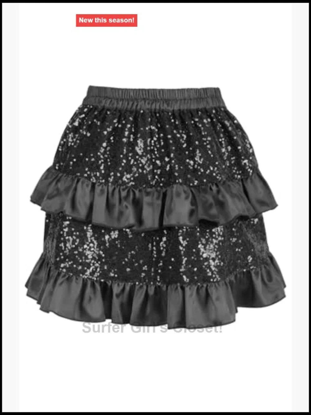 Sequin Ruched Bustle Mini Skirt Pull On High Stretch Sexy Clubwear
